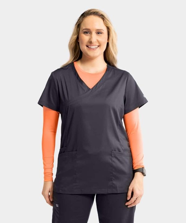 Women's Mock Wrap Knit Side Top | 2803