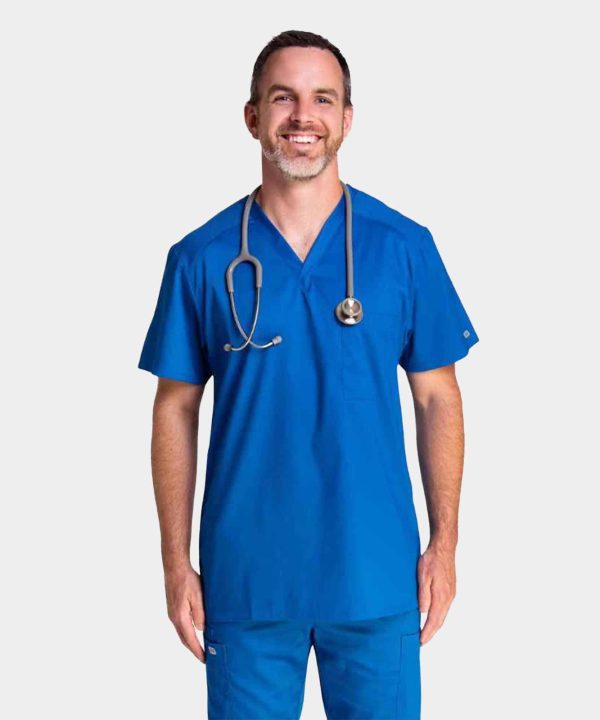 Men's Mesh Panel V-Neck Top | 2851