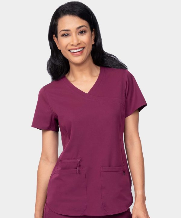 Alternative view of Women's Mock Wrap Scrub Top | 1057