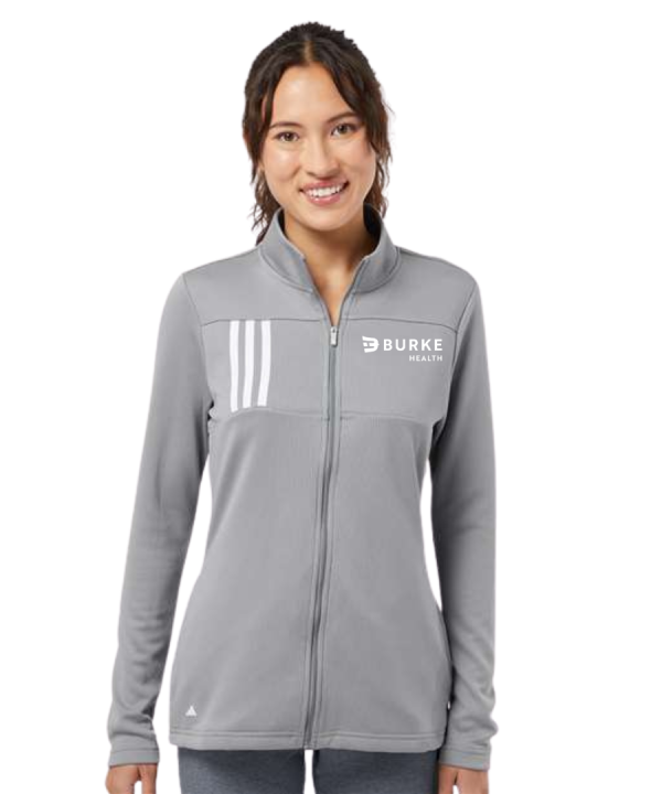 Alternative view of Burke Health Women's adidas 3-Stripes Double-Knit Quarter-Zip Pullover
