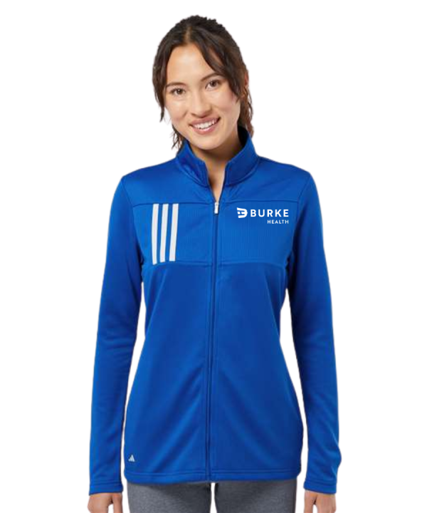 Burke Health Women's adidas 3-Stripes Double-Knit Quarter-Zip Pullover