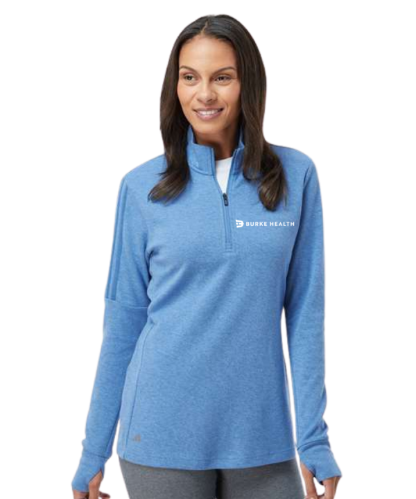 Burke Health Women's adidas 3-Stripes Quarter-Zip Sweater Pullover